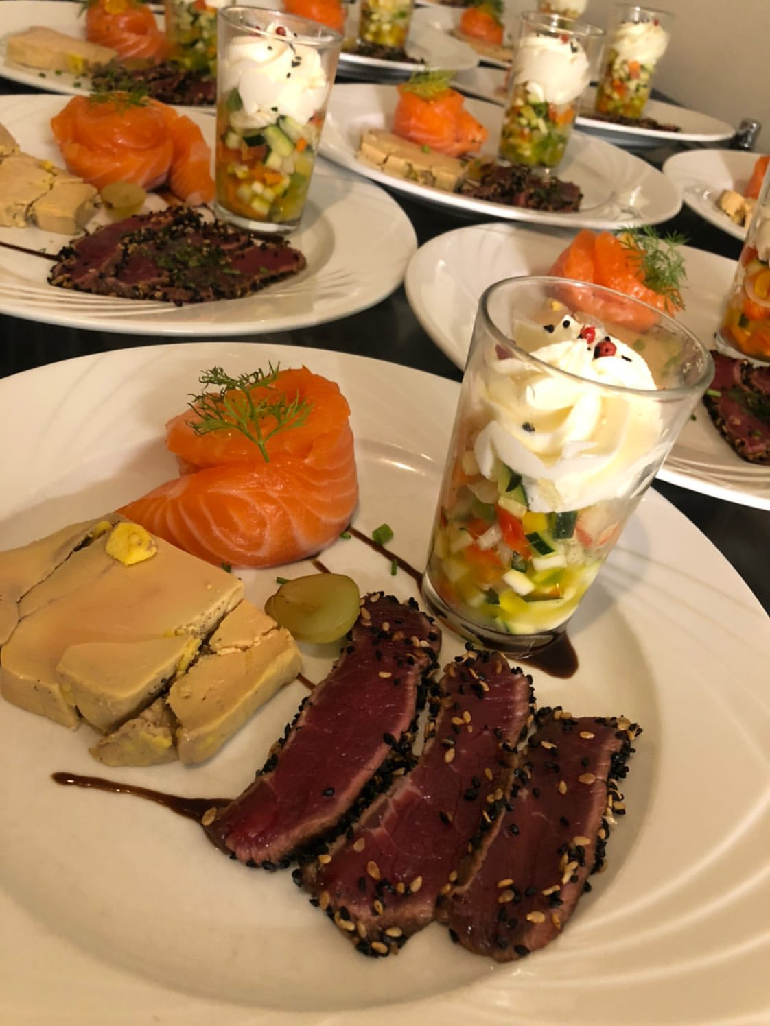 Assiette entrée traiteur